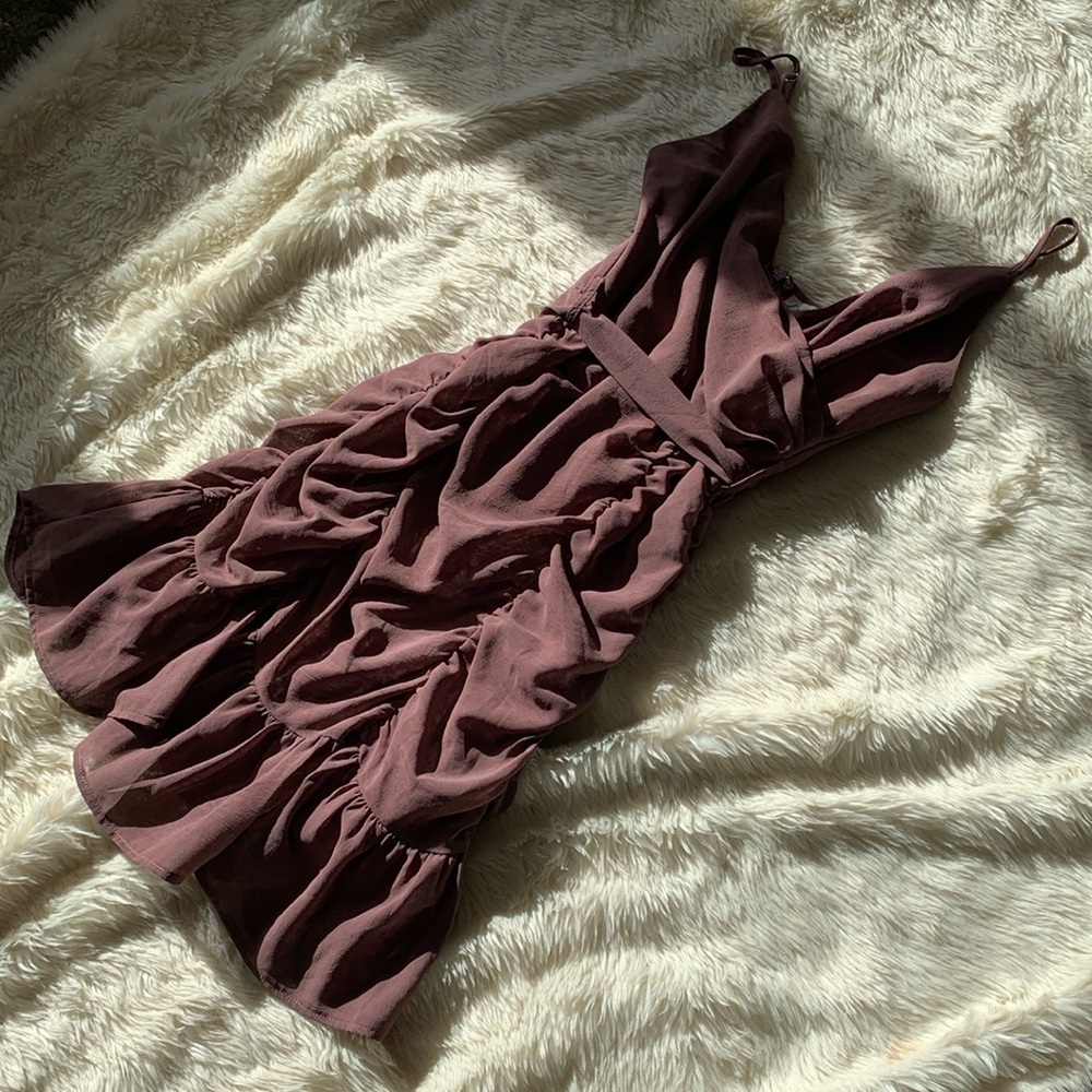 Purple mini elegant formal dress